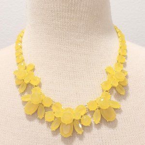 J.Crew Lemon Yellow Brilliant Cluster Necklace